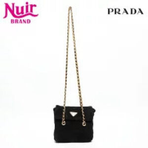 Prada suede shoulder bag black